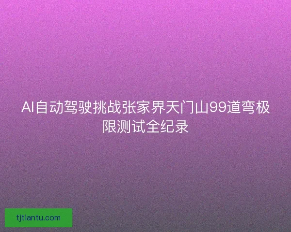 AI自动驾驶挑战张家界天门山99道弯极限测试全纪录